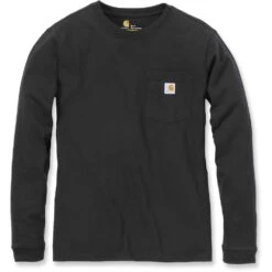 Carhartt Womens Pocket Workwear Rib Knit Long Sleeve T Shirt