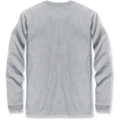 Carhartt Womens Pocket Workwear Rib Knit Long Sleeve T Shirt -Sporty Tops Sales 103244 034 02