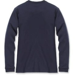 Carhartt Womens Pocket Workwear Rib Knit Long Sleeve T Shirt -Sporty Tops Sales 103244 412 02