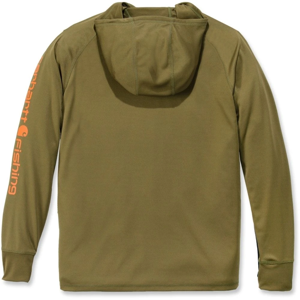 Carhartt Mens Fishing Hooded Fast Drying Long Sleeve T Shirt 4 Carhartt Mens Fishing Hooded Fast Drying Long Sleeve T Shirt - Image 2