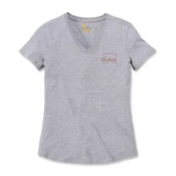 Carhartt Womens Lockhart V Neck Relaxed Fit Graphic T Shirt -Sporty Tops Sales 104227 hgy 03