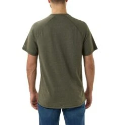 Carhartt Mens Force Flex Block Logo Short Sleeve T Shirt -Sporty Tops Sales 105203 g73 02