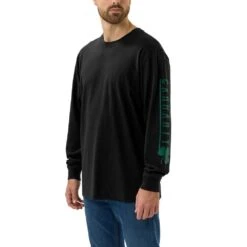 Carhartt Mens Shamrock Graphic Loose Fit Long Sleeve T Shirt
