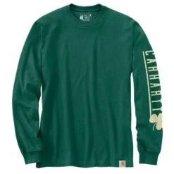 Carhartt Mens Shamrock Graphic Loose Fit Long Sleeve T Shirt -Sporty Tops Sales 105233 g55 04