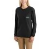Carhartt Womens Shamrock Graphic Long Sleeve T Shirt