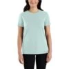 Carhartt Womens Short Sleeve Lightweight Crewneck T Shirt -Sporty Tops Sales 105740 ha4 01 1