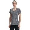 Under Armour Womens UA Tech Twist V-Neck Loose Fit T Shirt -Sporty Tops Sales 1258568 001 01 1