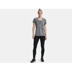 Under Armour Womens UA Tech Twist V-Neck Loose Fit T Shirt -Sporty Tops Sales 1258568 001 07