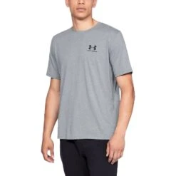 Under Armour Mens Sportstyle Left Chest Short Sleeve T Shirt -Sporty Tops Sales 1326799 036 01
