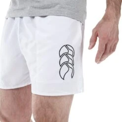 Canterbury Mens Tactic Embroidered CCC Logo Polyester Rugby Shorts -Sporty Tops Sales ccc1406 001 01