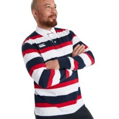 Canterbury Mens Long Sleeve Retro Stripe Jersey Top