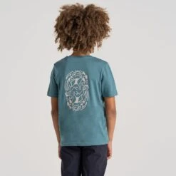 Craghoppers Boys Ellis Short Sleeve Cotton T Shirt -Sporty Tops Sales ckt596b fdx 03