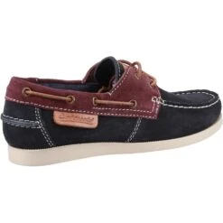 Cotswold Womens Idbury Suede Leather Boat Shoes -Sporty Tops Sales cot776 navpur 02