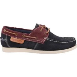 Cotswold Womens Idbury Suede Leather Boat Shoes -Sporty Tops Sales cot776 navpur 04
