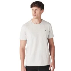 Crew Clothing Mens Crew Classic Short Sleeve Tee -Sporty Tops Sales crw001 icgrml 01 1