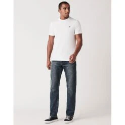 Crew Clothing Mens Crew Classic Short Sleeve Tee -Sporty Tops Sales crw001 optwht 02 1