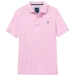 Crew Clothing Mens Classic Pique Classic Fit Polo Shirt -Sporty Tops Sales crw022 clspnk 03