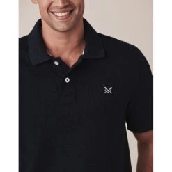Crew Clothing Mens Classic Pique Classic Fit Polo Shirt -Sporty Tops Sales crw022 navy 03