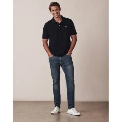 Crew Clothing Mens Classic Pique Classic Fit Polo Shirt -Sporty Tops Sales crw022 navy 04