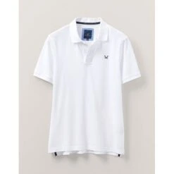 Crew Clothing Mens Classic Pique Classic Fit Polo Shirt -Sporty Tops Sales crw022 white 03