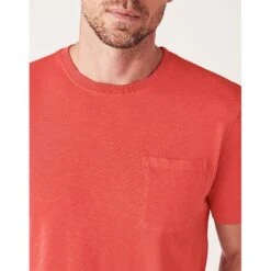 Crew Clothing Mens Garment Dye Cotton Crew Neck T Shirt 20 Crew Clothing Mens Garment Dye Cotton Crew Neck T Shirt -Sporty Tops Sales crw034 dstred 04