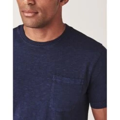 Crew Clothing Mens Garment Dye Cotton Crew Neck T Shirt 25 Crew Clothing Mens Garment Dye Cotton Crew Neck T Shirt -Sporty Tops Sales crw034 hrtnvy 04