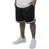 Cotton Addict Mens Two Tone Casual Mesh Polyester Shorts -Sporty Tops Sales ctn060 bkbw 01