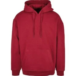 Cotton Addict Mens Basic Comfort Fit Oversized Hoodie -Sporty Tops Sales ctn151 burg 01