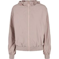 Cotton Addict Womens Nylon Crinkle Hooded Batwing Jacket -Sporty Tops Sales ctn161 dsro 04