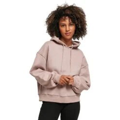 Cotton Addict Womens Organic Cotton Oversized Hoodie -Sporty Tops Sales ctn162 dsro 01