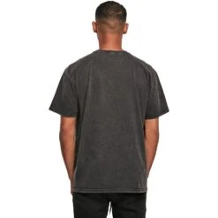 Cotton Addict Mens Acid Washed Heavy Oversized T Shirt -Sporty Tops Sales ctn164 blac 02