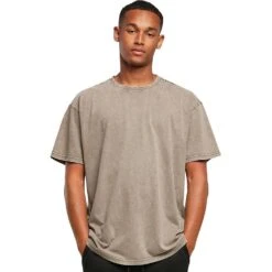 Cotton Addict Mens Acid Washed Heavy Oversized T Shirt -Sporty Tops Sales ctn164 dkha 01