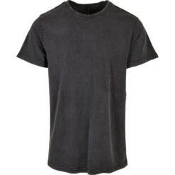 Cotton Addict Mens Cotton Acid Washed Round Neck T Shirt -Sporty Tops Sales ctn165 blac 02