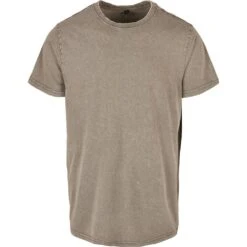 Cotton Addict Mens Cotton Acid Washed Round Neck T Shirt -Sporty Tops Sales ctn165 dkha 02