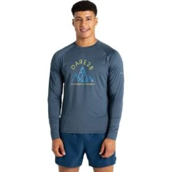Dare 2B Mens Righteous III Long Sleeved Active T Shirt 34 Dare 2B Mens Righteous III Long Sleeved Active T Shirt -Sporty Tops Sales dmt678 q1q 01 1
