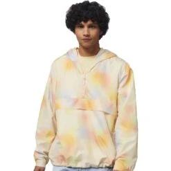 GreenT Mens Recycled Polyester Speeder AOP Half Zip Hoodie -Sporty Tops Sales grn181 vrai 01