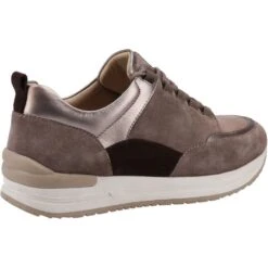 Hush Puppies Womens Ciara Leather Lace Up Trainers 16 Hush Puppies Womens Ciara Leather Lace Up Trainers -Sporty Tops Sales hus518 neutrl 03