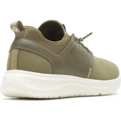 Hush Puppies Mens Elevate Bungee Leather Slip On Trainers -Sporty Tops Sales hus523 olive 03