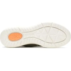 Hush Puppies Mens Elevate Bungee Leather Slip On Trainers -Sporty Tops Sales hus523 olive 04