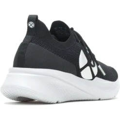 Hush Puppies Womens Spark Lace Up Cushioned Trainers -Sporty Tops Sales hus613 black 03