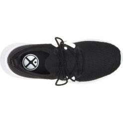 Hush Puppies Womens Spark Lace Up Cushioned Trainers -Sporty Tops Sales hus613 black 05