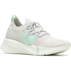 Hush Puppies Womens Spark Lace Up Cushioned Trainers -Sporty Tops Sales hus613 grey 01