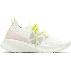 Hush Puppies Womens Spark Lace Up Cushioned Trainers -Sporty Tops Sales hus613 white 02