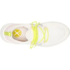 Hush Puppies Womens Spark Lace Up Cushioned Trainers -Sporty Tops Sales hus613 white 05