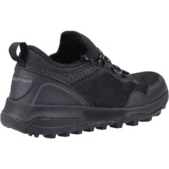 Hush Puppies Mens Marlen Active Lace Up Breathable Trainers -Sporty Tops Sales hus702 black 03