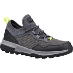 Hush Puppies Mens Marlen Active Lace Up Breathable Trainers -Sporty Tops Sales hus702 grey 01