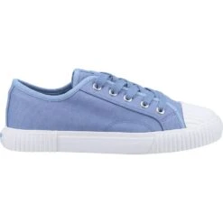 Hush Puppies Womens Brooke Canvas Trainers -Sporty Tops Sales hus756 blue 04
