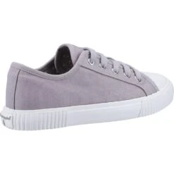 Hush Puppies Womens Brooke Canvas Trainers -Sporty Tops Sales hus756 grey 02