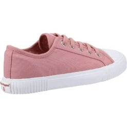Hush Puppies Womens Brooke Canvas Trainers -Sporty Tops Sales hus756 pink 02