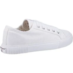 Hush Puppies Womens Brooke Canvas Trainers -Sporty Tops Sales hus756 white 02